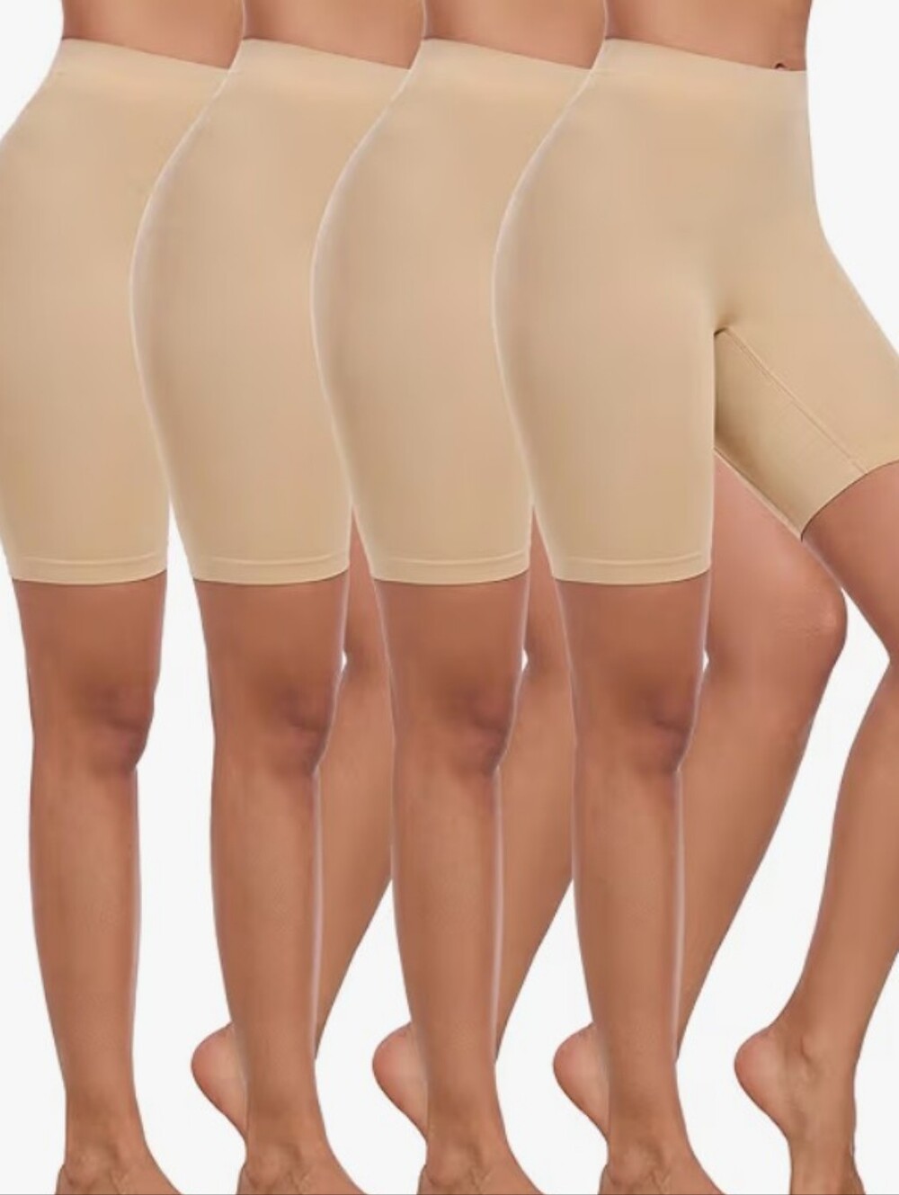 NWT 4 Pack Seamless Slip Shorts Under Dress Anti Chafing Biker Spandex